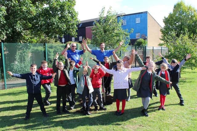 The pupils from Braybrook Primary School in Peterborough