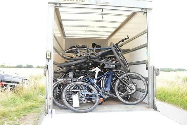 The van full of bikes