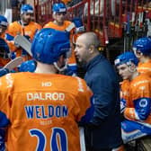 Phantoms coach Slava Koulikoc issues instructions to his players