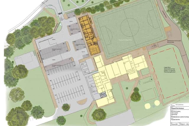A proposed layout of the training ground.