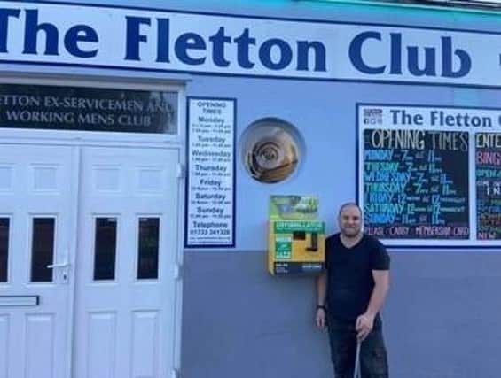 The defibrillator was installed at Fletton ex-service and working mans club to help the community.