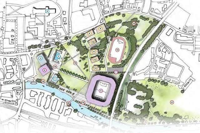 A proposed overview of the site.
