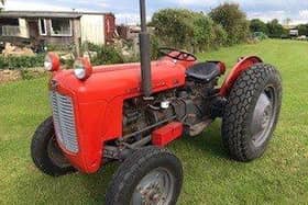The stolen tractor