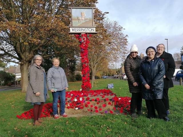 Werrington WI and their beautiful poppy display