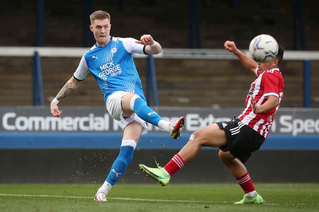 Josh Knight in action against Sheffield United Under 23s. Photo: Joe Dent.