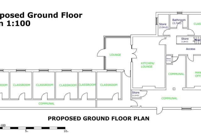 The ground floor plan.