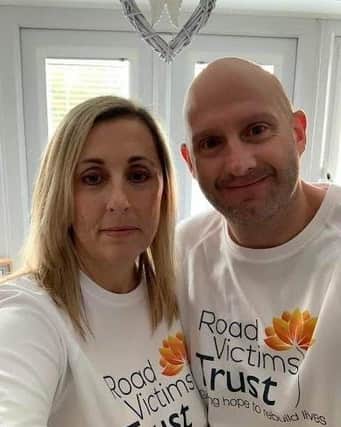 Nicola Spriggs-Moore and her husband Christopher are fundraising for Road Victims Trust
