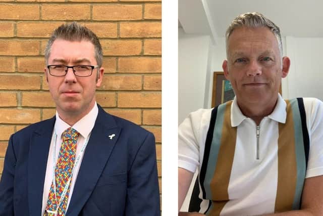 Cllr John Howard (left) and Adrian Chapman are now ambassadors for White Ribbon.
