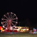The Ferris wheel and other attractions ready for the Haycock Manor Hotel Christmas Fayre on Saturday and Sunday