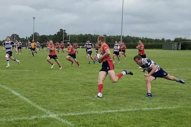 Rob Jacobs scored a try for Borough at Bedford Athletic.
