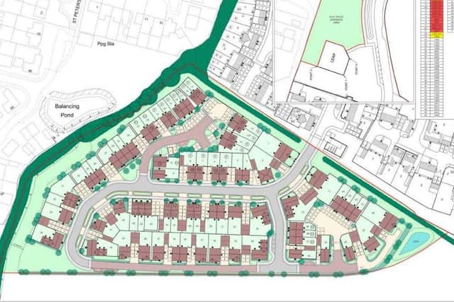 A site plan for the new development.