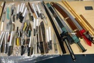 Knives, swords and batons were handed into Cambridgeshire Police as part of the amnesty.