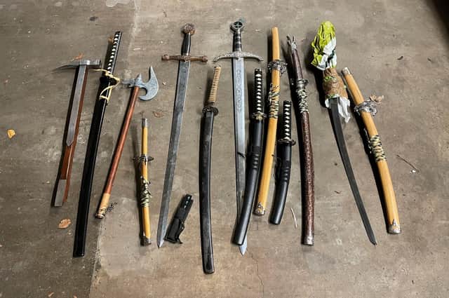 Knives, swords and batons were handed into Cambridgeshire Police as part of the amnesty.