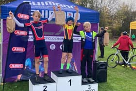 Theo Wan on top of the podium in Corby.