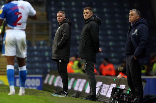 Peterborough United manager Darren Ferguson watches on from the touchline during the defeat at Blackburn Rovers. Photo: Joe Dent/theposh.com.