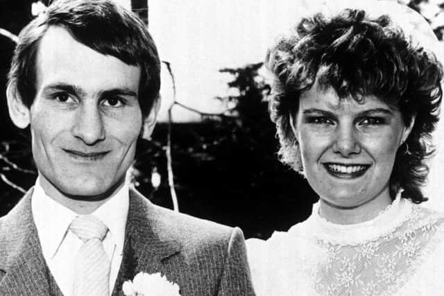 Colin and Janet on their wedding day in 1984.