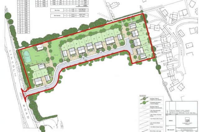 Plans for the new affordable homes in Glinton.