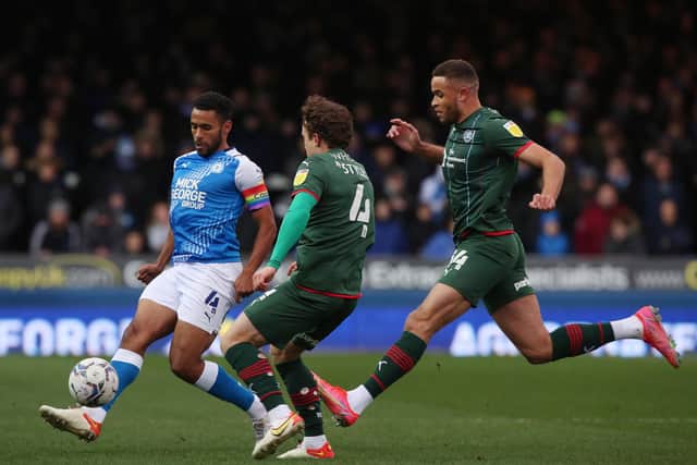 Nathan Thompson played as a right-back and a wing-back for Posh against Barnsley. Photo: Joe Dent/theposh.com.