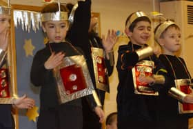 Sacred Heart primary pupils in Bretton,  perform their christmas nativity for parents.