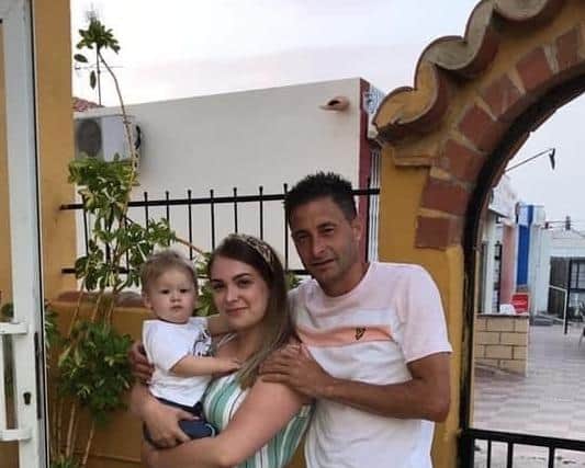 Ian Fovargue with his family on holiday.