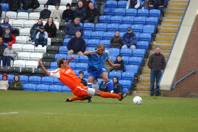 Francis Green in action for Posh.