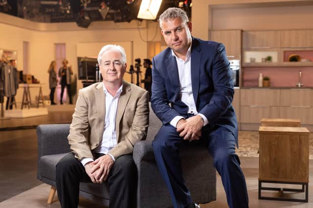 Ideal Shopping Direct's chief operating officer Martin Purcell and chief executive Jamie Martin.