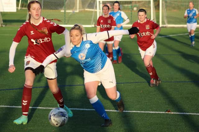 Cassie Steward scored for Posh Women at Doncaster Belles.
