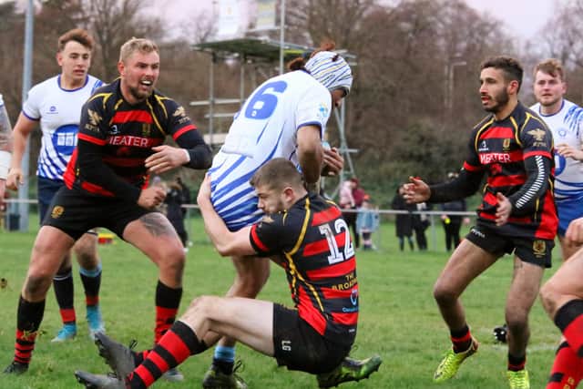 Tevita Tiueti is about to claim his try for Lions at Belgrave. Photo: Mick Sutterby.