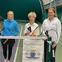 Ladies Doubles finalists, from left, Holly Eccles, Bex Wycherley, Nicky Keir and Suzanne Digby.