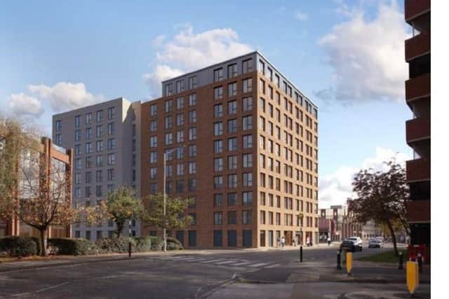Proposed view of the new apartments on the site of The Solstice.