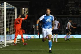 Jonson Clarke-Harris of Peterborough United celebrates scoring the winning goal against Millwall - Mandatory by-line: Joe Dent/JMP.