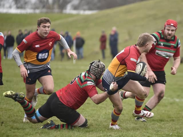 Action from Peterborough RUFC v Dronfield. Photo: David Lowndes.