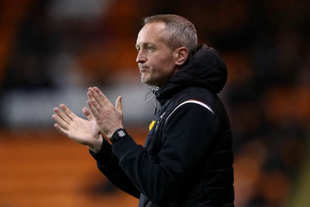 Blackpool manager Neil Critchley. (Photo by Lewis Storey/Getty Images).
