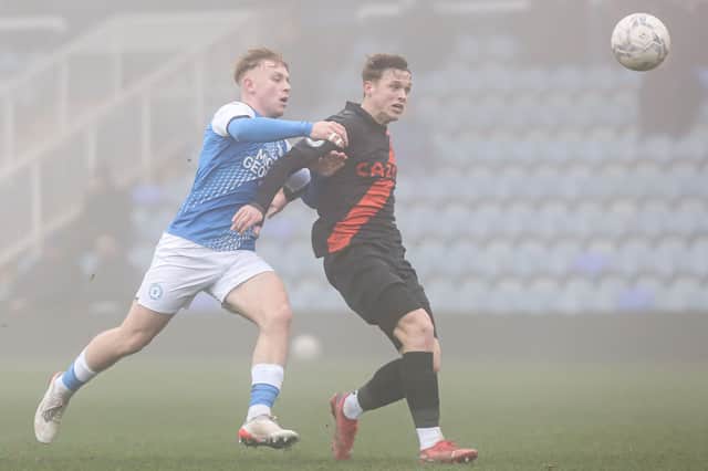 Joe Taylor in action for Posh against Everton in an under 23 match. Photo: Joe Dent/theposh.com.