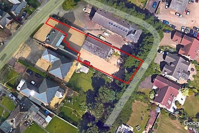 The location of the proposed maisonettes on St Pegas Road in Peakirk.