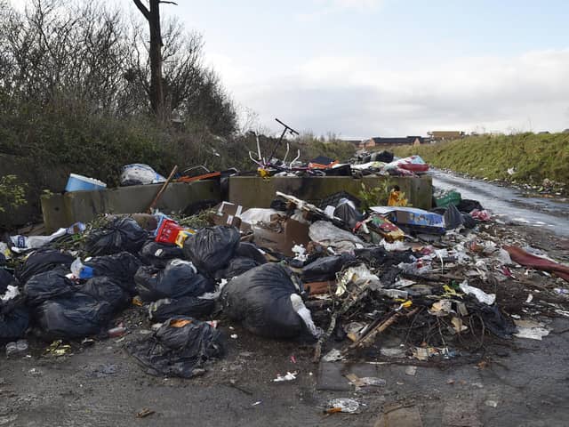 A recent fly-tipping incident on Newborough Road in Peterborough.