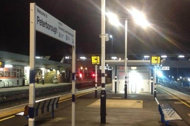 Peterborough railway station.