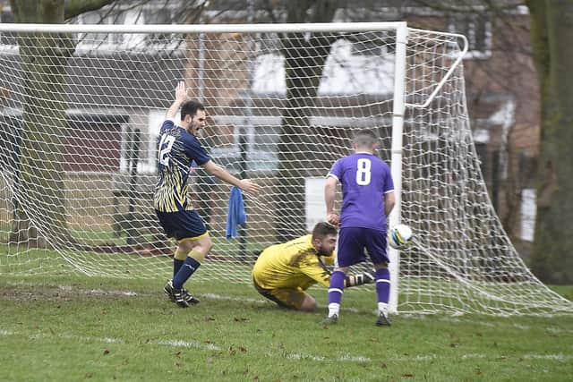 Action from Farcet United v Stanground Sports. Photo: David Lowndes.