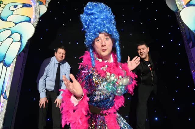 Peterborough MP Paul Bristow has some fun at the Cresset panto -  Beauty and the Beast EMN-211222-170413009