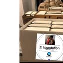 Christmas meals prepared and packed by the Zi Foundation and Bengali Brotherhood.