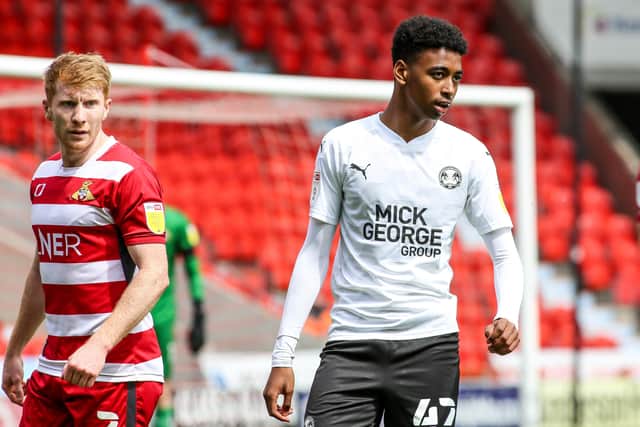 Adler Nascimento during his only senior Posh appearance.