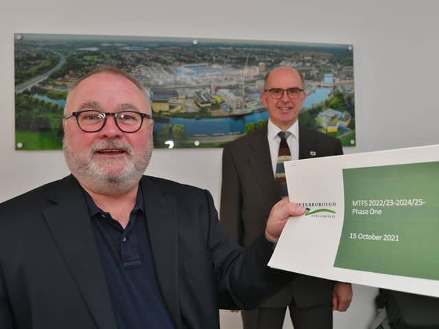PCC leader Wayne Fitzgerald with Cabinet member for finance Cllr Andy Coles with the new PCC Budget proposals earlier this year.