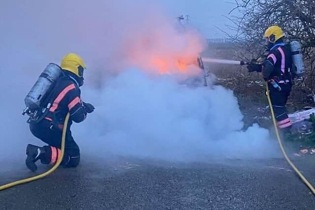 Crews tackle the blaze