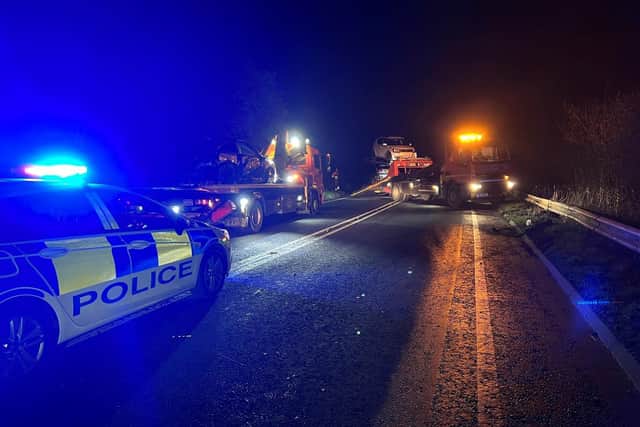 The crash took place along the A15 Glinton bypass on New Year's Day.