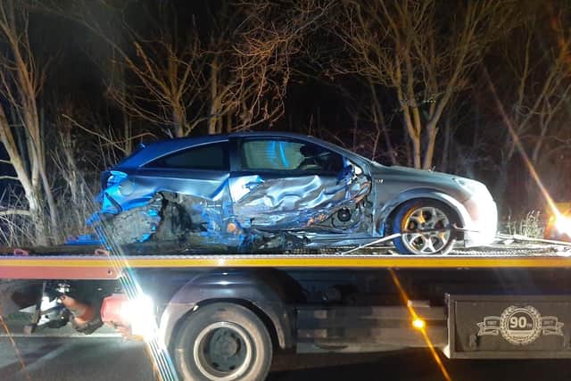 The crash took place along the A15 Glinton bypass on New Year's Day.