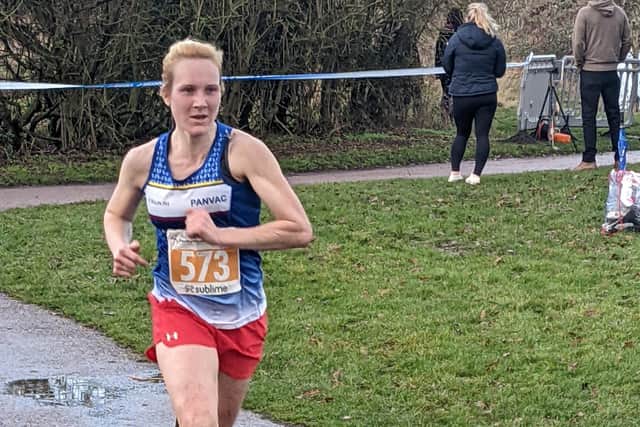 Sarah Caskey during the Advance Performance 10k on New Year's Eve.