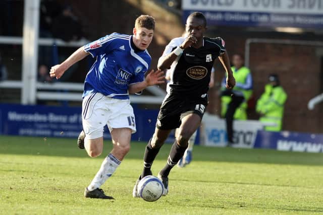 Paul Coutts in action for Posh in 2009.