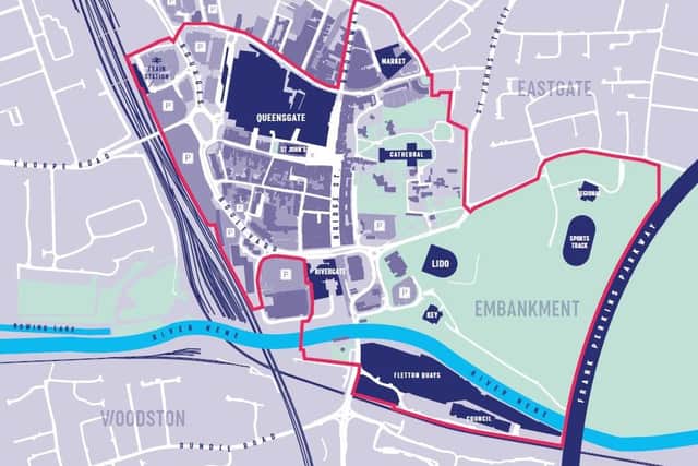 The BID area.