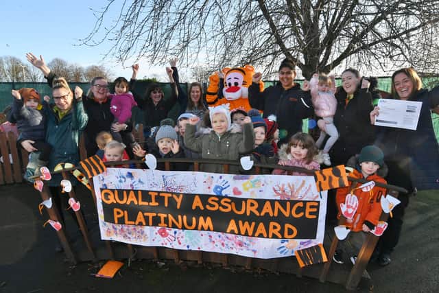 Little Tigers Day Nursery at Ravensthorpe celebrate their quality assurance platinum award EMN-220901-083259009