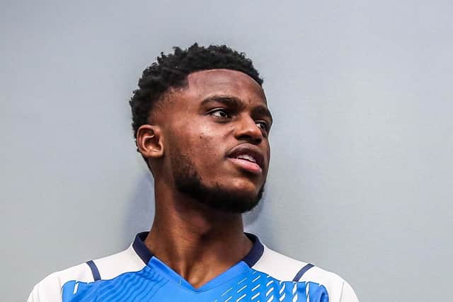 Bali Mumba after signing for Posh. Photo: Joe Dent/theposh.com.